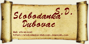 Slobodanka Dubovac vizit kartica